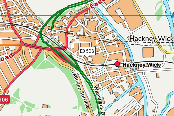E9 5DS map - OS VectorMap District (Ordnance Survey)