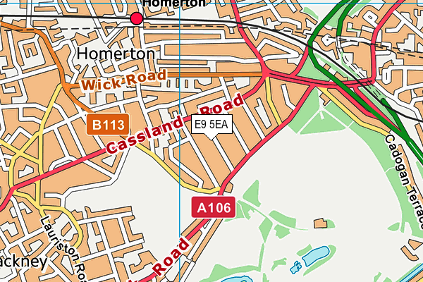 E9 5EA map - OS VectorMap District (Ordnance Survey)