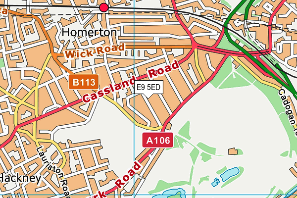 E9 5ED map - OS VectorMap District (Ordnance Survey)