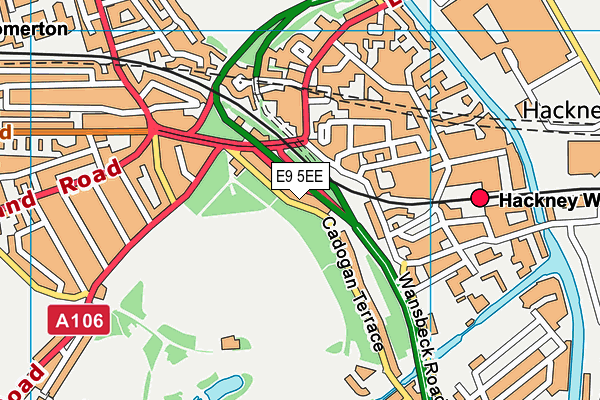 E9 5EE map - OS VectorMap District (Ordnance Survey)