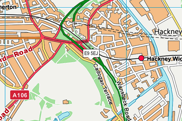 E9 5EJ map - OS VectorMap District (Ordnance Survey)