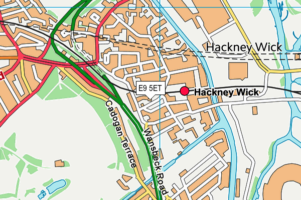 E9 5ET map - OS VectorMap District (Ordnance Survey)