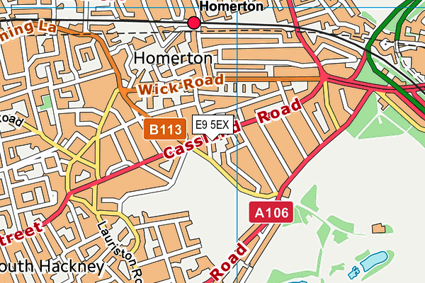 E9 5EX map - OS VectorMap District (Ordnance Survey)