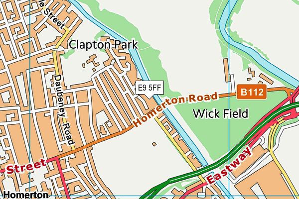 E9 5FF map - OS VectorMap District (Ordnance Survey)