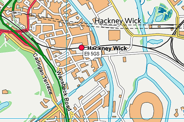 E9 5GS map - OS VectorMap District (Ordnance Survey)