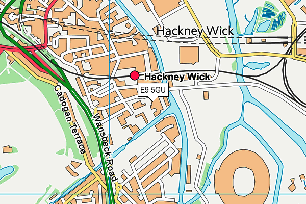 E9 5GU map - OS VectorMap District (Ordnance Survey)