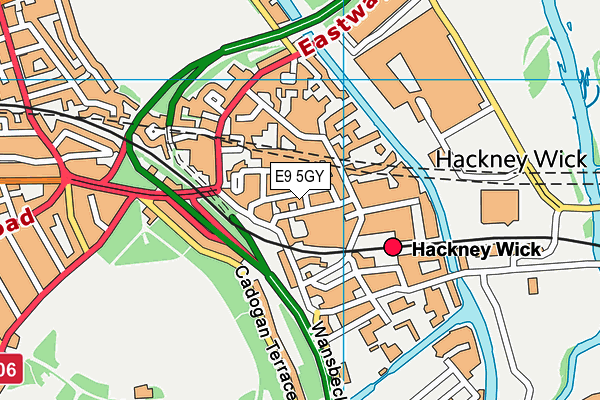 E9 5GY map - OS VectorMap District (Ordnance Survey)