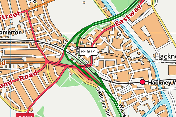 E9 5GZ map - OS VectorMap District (Ordnance Survey)