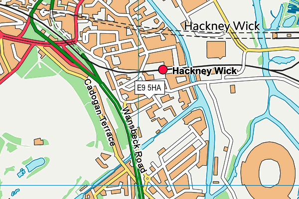 E9 5HA map - OS VectorMap District (Ordnance Survey)