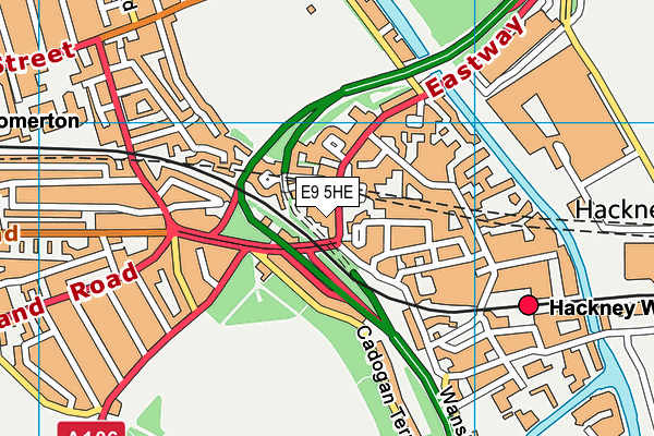 E9 5HE map - OS VectorMap District (Ordnance Survey)