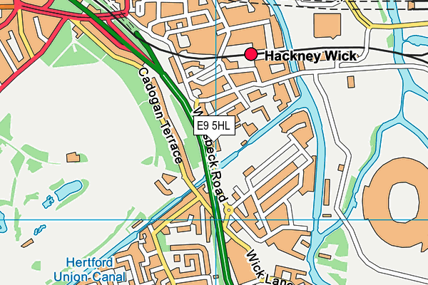 E9 5HL map - OS VectorMap District (Ordnance Survey)