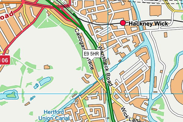 E9 5HR map - OS VectorMap District (Ordnance Survey)