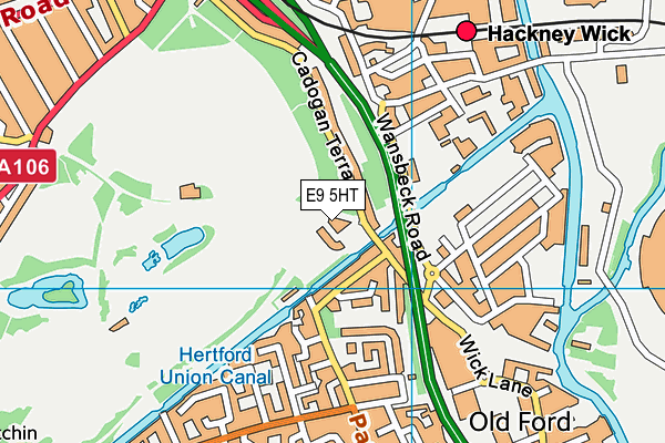 Victoria Park (Hackney) map (E9 5HT) - OS VectorMap District (Ordnance Survey)