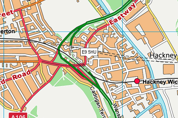 E9 5HU map - OS VectorMap District (Ordnance Survey)