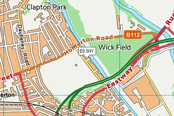 E9 5HY map - OS VectorMap District (Ordnance Survey)