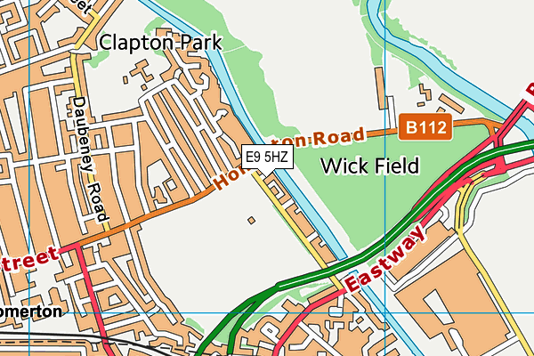 E9 5HZ map - OS VectorMap District (Ordnance Survey)