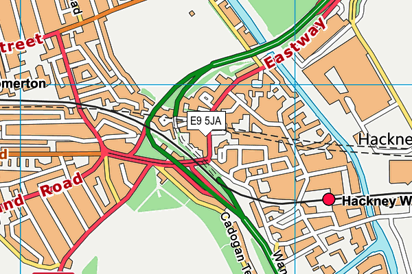 E9 5JA map - OS VectorMap District (Ordnance Survey)