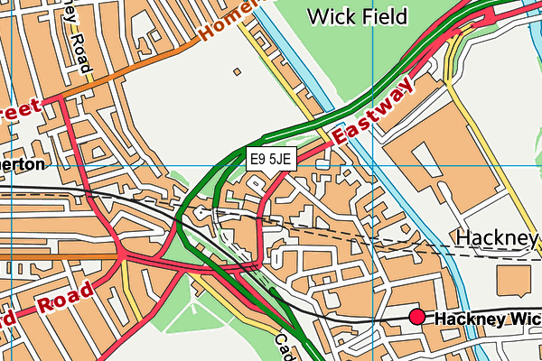 E9 5JE map - OS VectorMap District (Ordnance Survey)