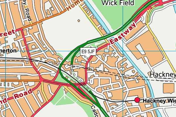 E9 5JF map - OS VectorMap District (Ordnance Survey)