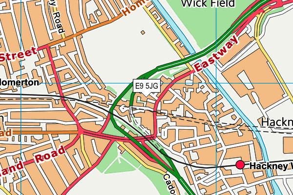 E9 5JG map - OS VectorMap District (Ordnance Survey)