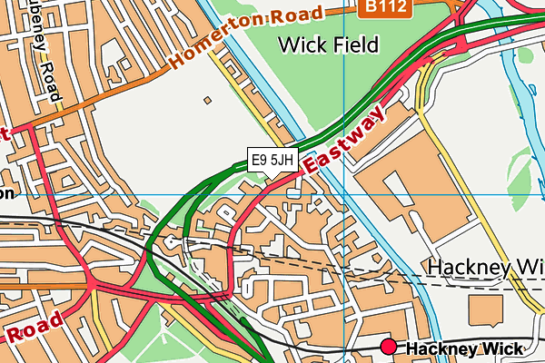 Young Hackney Eastway map (E9 5JH) - OS VectorMap District (Ordnance Survey)