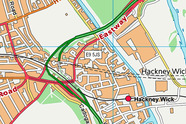 E9 5JS map - OS VectorMap District (Ordnance Survey)