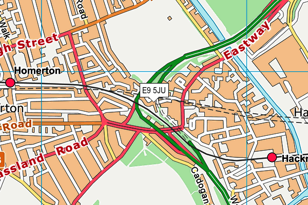 E9 5JU map - OS VectorMap District (Ordnance Survey)