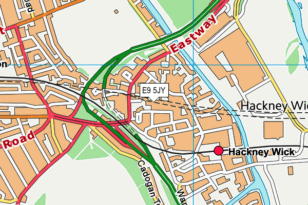 E9 5JY map - OS VectorMap District (Ordnance Survey)