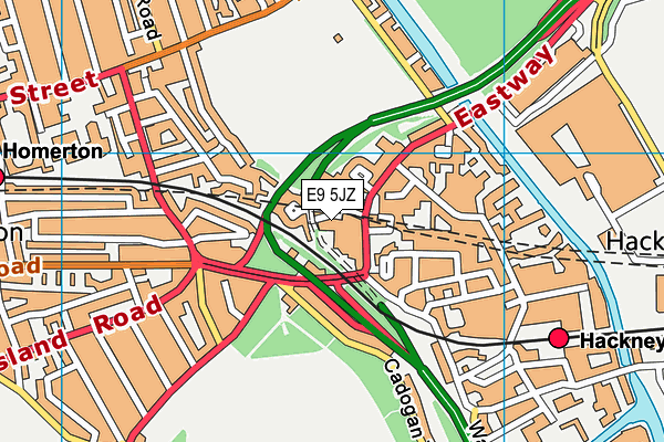 E9 5JZ map - OS VectorMap District (Ordnance Survey)