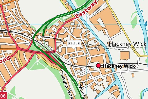 E9 5LE map - OS VectorMap District (Ordnance Survey)