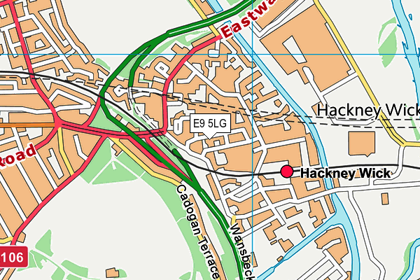 E9 5LG map - OS VectorMap District (Ordnance Survey)