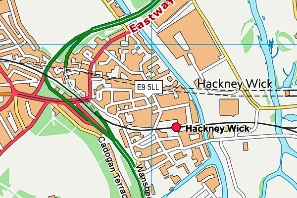 E9 5LL map - OS VectorMap District (Ordnance Survey)
