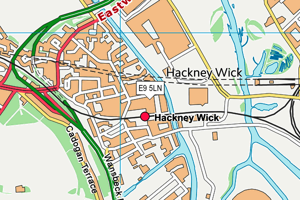 E9 5LN map - OS VectorMap District (Ordnance Survey)