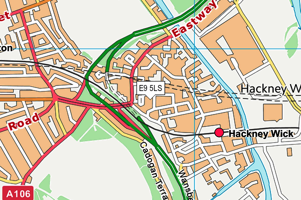 E9 5LS map - OS VectorMap District (Ordnance Survey)