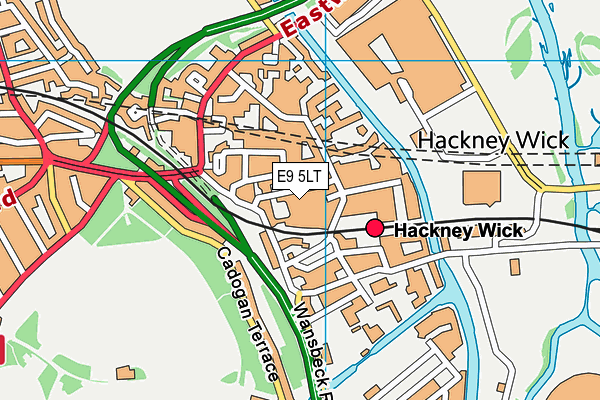 E9 5LT map - OS VectorMap District (Ordnance Survey)