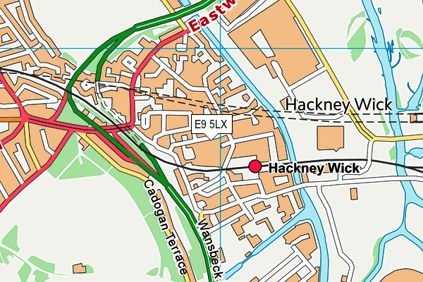 E9 5LX map - OS VectorMap District (Ordnance Survey)