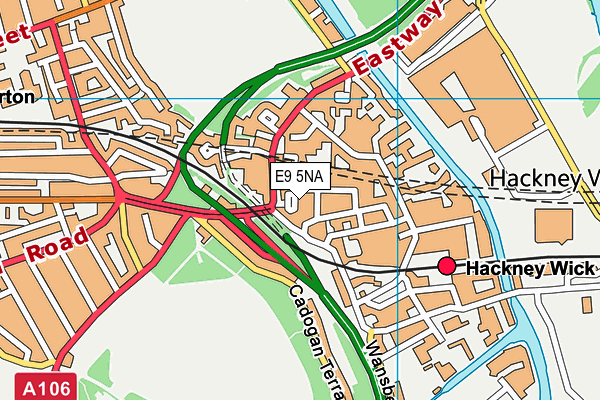 E9 5NA map - OS VectorMap District (Ordnance Survey)