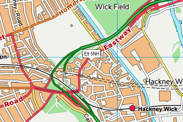 E9 5NH map - OS VectorMap District (Ordnance Survey)