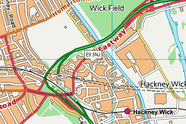 E9 5NJ map - OS VectorMap District (Ordnance Survey)