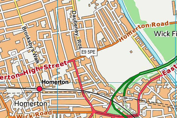 E9 5PE map - OS VectorMap District (Ordnance Survey)