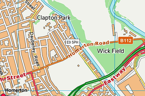 E9 5PH map - OS VectorMap District (Ordnance Survey)