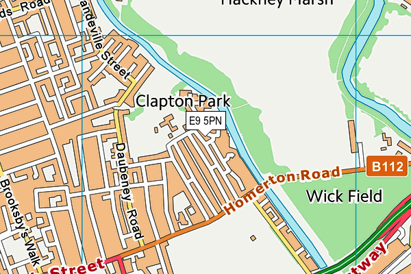 E9 5PN map - OS VectorMap District (Ordnance Survey)