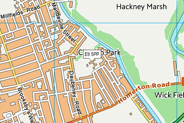 E9 5PP map - OS VectorMap District (Ordnance Survey)