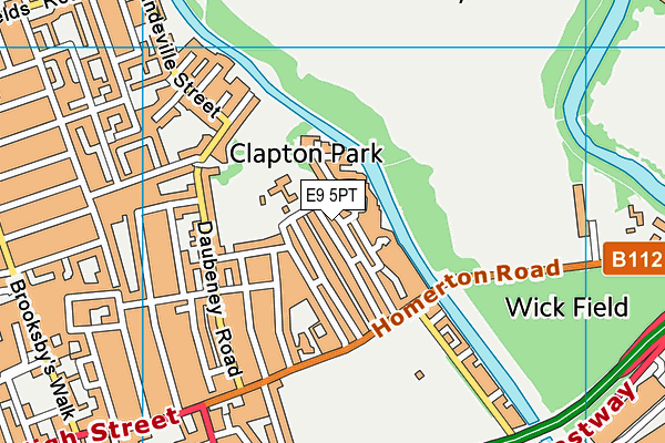 E9 5PT map - OS VectorMap District (Ordnance Survey)