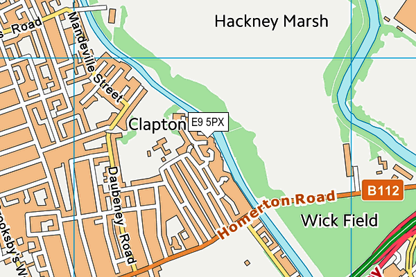 E9 5PX map - OS VectorMap District (Ordnance Survey)