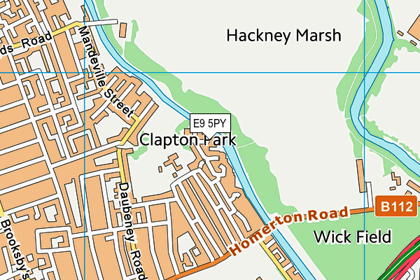 E9 5PY map - OS VectorMap District (Ordnance Survey)