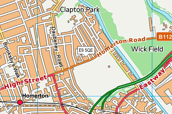 E9 5QE map - OS VectorMap District (Ordnance Survey)