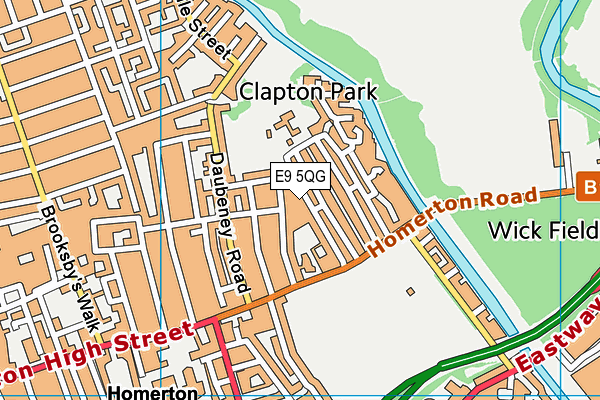 E9 5QG map - OS VectorMap District (Ordnance Survey)