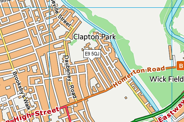 E9 5QJ map - OS VectorMap District (Ordnance Survey)