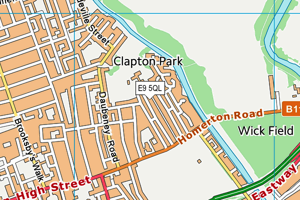 E9 5QL map - OS VectorMap District (Ordnance Survey)